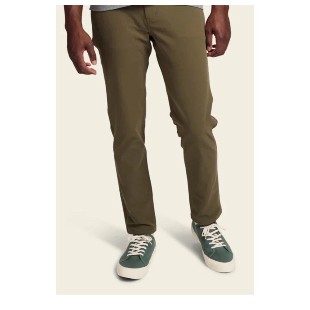 Howler Bros Pants Mens 30x32 Frontside Tech Stretch Pants Olive Green